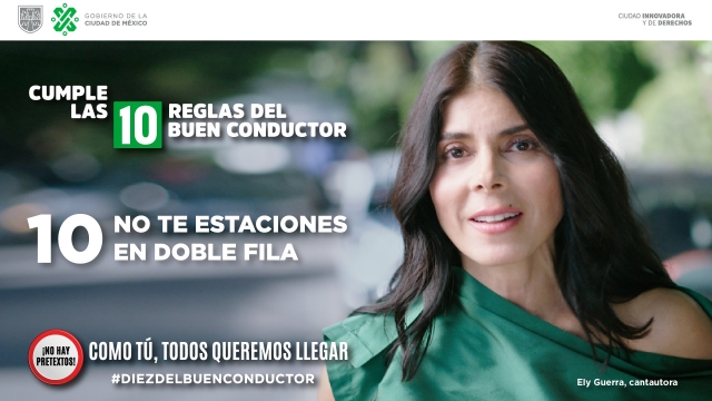 Regla #10 del Decálogo del Buen Conductor: No te estaciones en doble fila